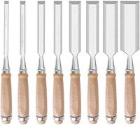 Scalpello per legno Set di scalpelli per intaglio del legno per intaglio del legno, carpenteria, rifinitura dei bordi, larghezza della testa della taglierina - 6 mm, 10 mm, 14 mm, 18 mm, 22 mm, 26 mm,