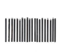 Scalpello, timbro per gioielli in metallo portatile e conveniente, 20 pezzi con manico antiscivolo per impronta, acciaio resistente alla ruggine, ideale per il processo di creazione di gioielli (20