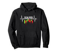Scalper Heartbeat - Linea di impulsi di trading di scalping di criptovalute Felpa con Cappuccio