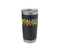 Scalper Trader - Gli appassionati di trading di scalping trader di criptovalute Bicchiere termico in acciaio inox doppia parete