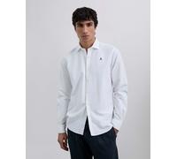 Scalpers - Camicia Oxford bianca a righe-Bianco 39