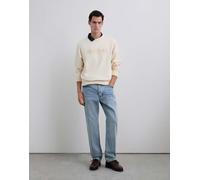 Scalpers - Felpa beige con logo in rilievo-Neutro L