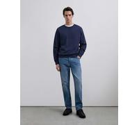 Scalpers - Felpa color anatra con teschio ricamato-Blu XS