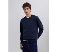 Scalpers - Maglione classico blu navy in tricot con scollo rotondo S