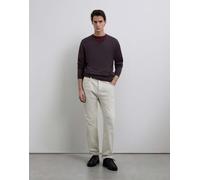 Scalpers - Maglione classico in tricot color bordeaux con scollo a V-Rosso S