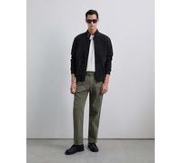 Scalpers - Pantaloni larghi color kaki con pinces-Verde 42