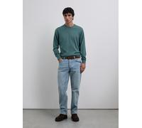 Scalpers - Maglione classico in tricot verde con scollo rotondo XL