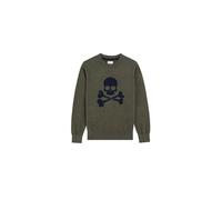 Scalpers Pullover 'Skull Intarsia' marino / oliva Bambini Scalpers 152 marino / oliva