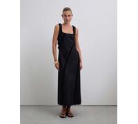 Scalpers - Vestito nero con frange e impunture L