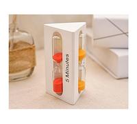 SCALZE Clessidra 3/5/7 Minuti Ornamenti a Clessidra Triangolare Desktop S Sabbia Timer Craft Decorazione Squisita Orologio Bambini Dono Regalo Domestico in Legno Clessidra Magnetica (Size : White)