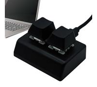 Scambia tastiera macro: tastiera meccanica, tastiera macro meccanica | Taglia Copia Incolla Tastiera USB a due tasti con asse rosso | Tastiera Hotswap Tastiera da gioco meccanica con una sola mano Che