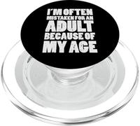 Scambiato per adulto perché la mia età dice divertente uomini donne PopSockets PopGrip per MagSafe