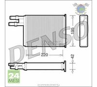 Scambiatore calore riscaldamento abitacolo Denso per CITROEN JUMPER I FIAT TALE