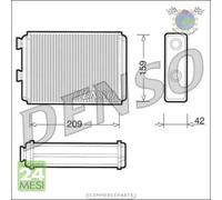Scambiatore calore riscaldamento abitacolo Denso per FIAT PUNTO DOBLO IDEA LANC
