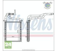 Scambiatore calore riscaldamento abitacolo Nissens per TOYOTA COROLLA AVENSIS