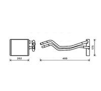 AVA QUALITY COOLING FDA6455 radiatore riscaldamento abitacolo 170 mm x 167 mm x 26 mm