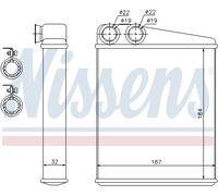 Scambiatore di calore, riscaldamento interno NISSENS 72047