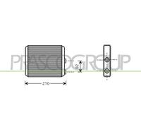 Scambiatore calore, Riscaldamento abitacolo per OPEL VAUXHALL MERIVA