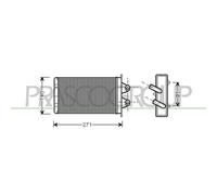 Scambiatore Calore Riscaldamento Abitacolo Prasco FT017H001 Aq per Fiat