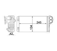 Scambiatore Calore Riscaldamento Interno MAHLE per Peugeot 206 Hatchback (2A/C