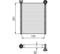 VALEO Scambiatore calore 811534 per riscaldamento abitacolo compatibile con CITROËN DS