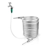Scambiatore di Calore 3/8 ''x 10M Controcorrente Wort Chiller Scambiatore Di Calore In Acciaio Inox Bobina Raffreddamento Tubo Super Efficiente Macchina Della Birra(With Hose)