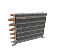 Scambiatore Di Calore A Alette In Alluminio Con Tubo Di Rame Serpentina Del Condensatore Congelatore Raffreddato Ad Aria/acqua Radiatore A Alette In Alluminio Sistema Di Refrigerazione(195X45X210mm 1p