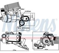 Scambiatore di Calore Acqua Olio + Filtro Renault Latitude Megane Scenic Trafic