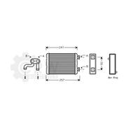 Scambiatore di calore, riscaldamento interno AVA COOLING BWA6257