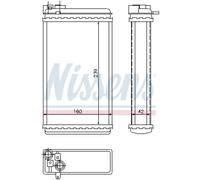 Nissens Scambiatore calore abitacolo 726461 - alette meccaniche - Opel Omega A, Senator B