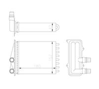 Scambiatore Di Calore Per Riscaldamento Interno Adatto A RENAULT TRAFIC III BUS