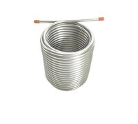 Scambiatore di calore, Raffreddatore For Mosto D'acqua For Birra A Doppio Strato, Serpentina Di Raffreddamento Da 14 M Di Lunghezza, Acciaio Inossidabile 304 For Uso Alimentare, Serpentina Di Raffredd