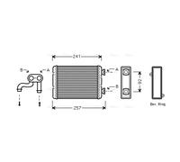 Scambiatore di calore, riscaldamento interno AVA COOLING BWA6257
