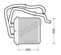DENSO Riscaldatore abitacolo DRR12003 Alluminio per IVECO DAILY III Pianale piatto/Telaio