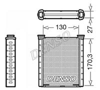 Scambiatore di calore, riscaldamento interno DENSO DRR46001