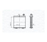 Scambiatore di calore, riscaldamento interno MAGNETI MARELLI 350218465000