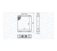 Magneti Marelli Scambiatore di calore riscaldamento abitacolo 350218517000 per VW Audi Skoda Seat