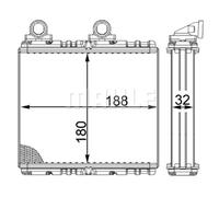 Scambiatore di calore, riscaldamento interno MAHLE AH 222 000S