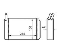 Scambiatore di Calore Riscaldamento Interno MAHLE per Audi 80 B2 Berlina