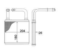 Scambiatore di Calore Riscaldamento Interno MAHLE per Mercedes Classe E (W211