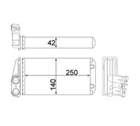 Scambiatore di Calore Riscaldamento Interno MAHLE per Peugeot 307 (3A/C)
