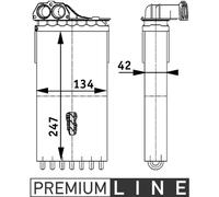 Scambiatore di Calore Riscaldamento Interno MAHLE per Peugeot 307 Break (3E)
