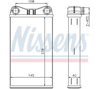 Scambiatore di calore, riscaldamento interno NISSENS 70227