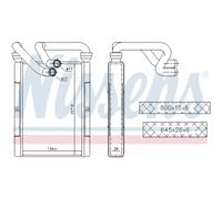 Scambiatore di calore, riscaldamento interno NISSENS 707094