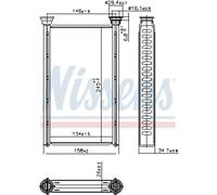 Scambiatore di calore, riscaldamento interno NISSENS 707209