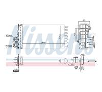 Scambiatore di calore, riscaldamento interno NISSENS 707268