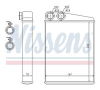 Scambiatore di calore, riscaldamento interno NISSENS 72046