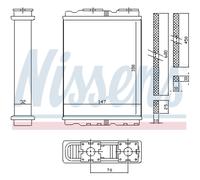 Scambiatore di calore, riscaldamento interno NISSENS 72050