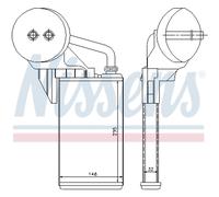 Nissens Scambiatore di calore per riscaldamento abitacolo 72207 alette saldate per Opel