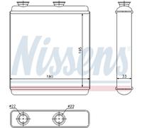 Scambiatore di calore, riscaldamento interno NISSENS 72663